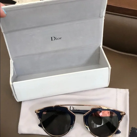 AUTHENTIC DIOR SO REAL NAVI SUNGLASSES - Picture 4 of 4